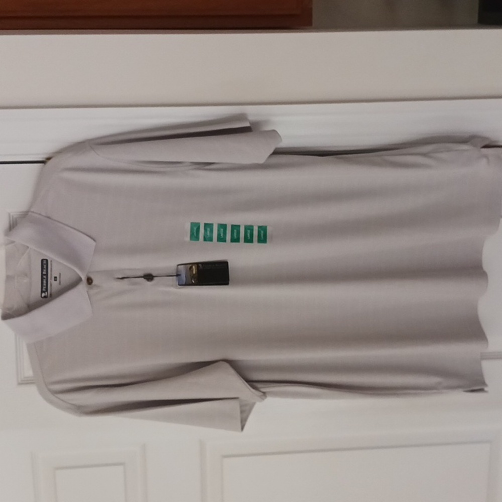Pebble Beach Large Silver Gray Golf shirt NWT